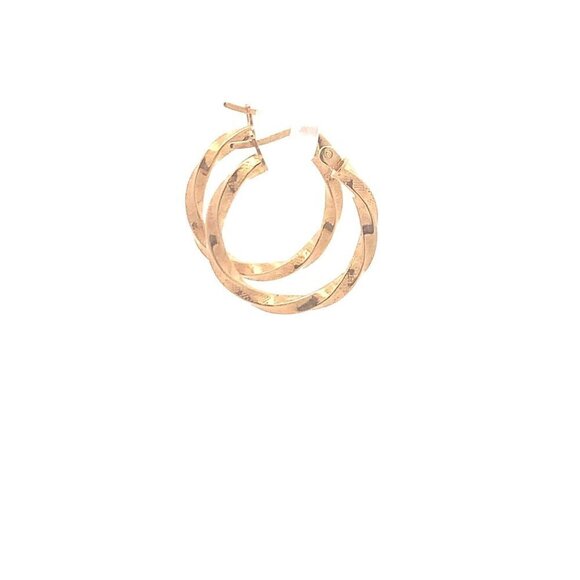 18K Yellow Gold Earrings Hoops Small 1.20 grams - Picture 13 of 13